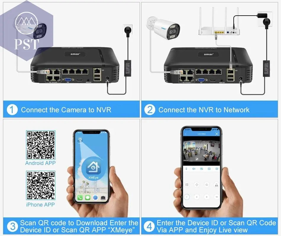 8MP Security Camera System 4K POE NVR Video Surveillance Kit 5MP 4MP Audio Ai Face Detect Color Night Vision IP CCTV Camera Set - Property & Safety Tradings