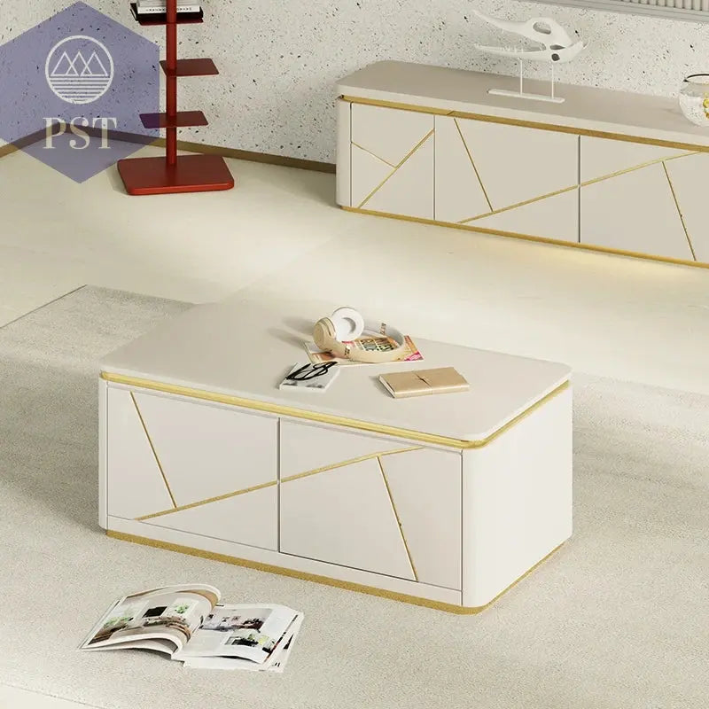 Elegantes Holz TV-Ständer & Couchtisch Set PST PS Tradings PST PS Tradings 1200-700-460cm PST PS Tradings