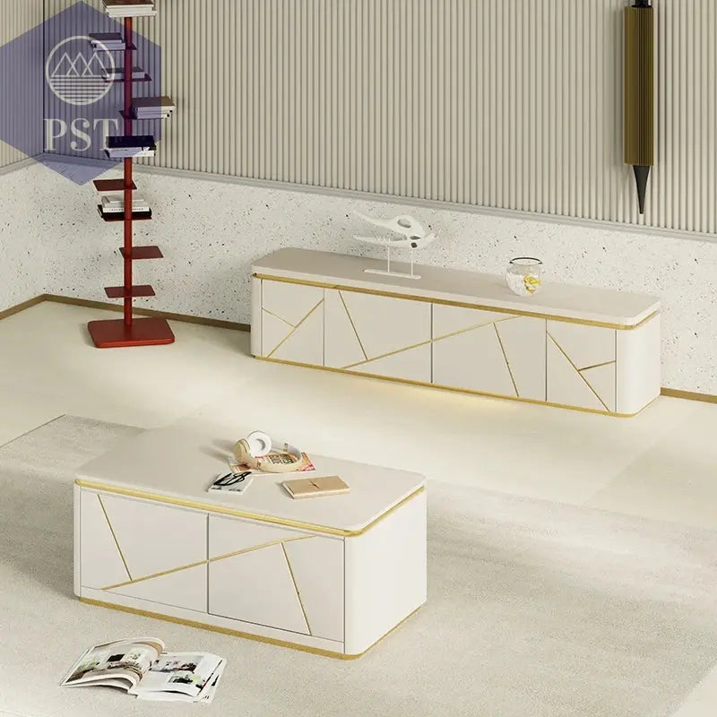Elegantes Holz TV-Ständer & Couchtisch Set PST PS Tradings PST PS Tradings PST PS Tradings