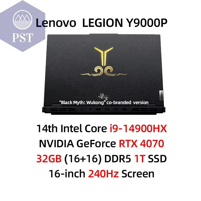 Lenovo Legion Y9000P E-Sport-Gaming-Laptop "Schwarzer Mythos: Wukong" Co-Branded I9-14900Hx RAM 32G 1T SSD/RTX 240 16-Zoll Hz PST PS Tradings PST PS Tradings 32Gb-1T-Rtx-4070-193 PST PS Tradings