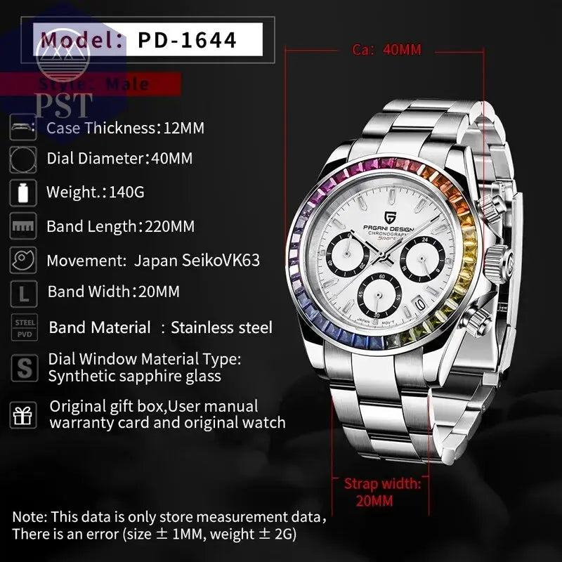 PAGANI DESIGN Luxuriöse Herrenuhr Armbanduhr PST PS Tradings PST PS Tradings PST PS Tradings PAGANI DESIGN Luxuriöse Herrenuhr Armbanduhr
