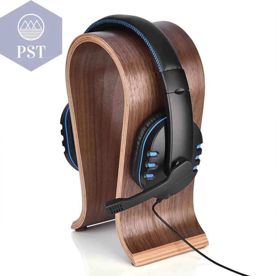 U-Shaped Wooden Headphones Stand PST PS Tradings