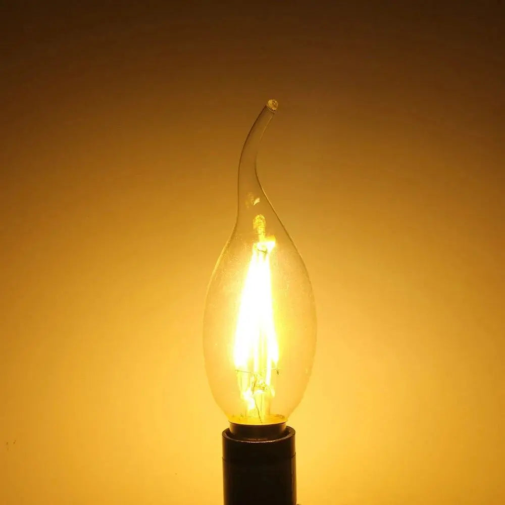 10pcs LED Bulb E14 4W/6W Dimmable Edison Retro Filament Candle Light AC220V C35 Warm/Cold White 360 Degree Energy Saving Lamp       PST PS Tradings