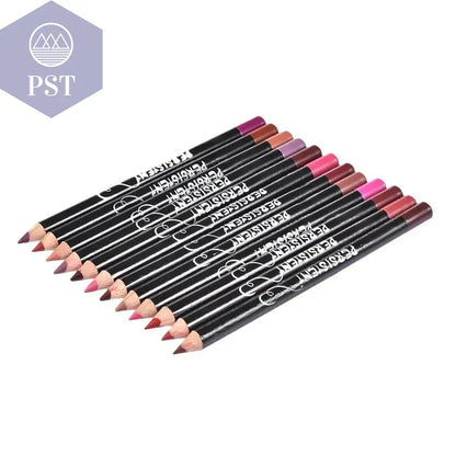12 stc. professional Lip Liner Waterproof Wasserfest nude Lip Liner Set 12 Stück       PST PS Tradings