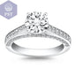 14k White Gold Pave Diamond Cathedral Engagement Ring  schmuck     PST PS Tradings