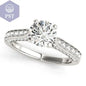 14k White Gold Round Cathedral Diamond Engagement Ring (1 1/2 cttw) PST PS Tradings Diamantring PST PS Tradings 6.5inches PST PS Tradings