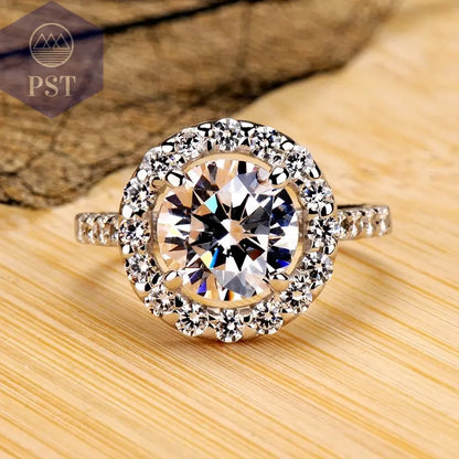 18K White Gold Zirconia Ring PST PS Tradings  PST PS Tradings 8-R093 PST PS Tradings 18K White Gold Zirconia Ring