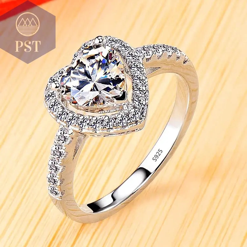 18K White Gold Zirconia Ring PST PS Tradings  PST PS Tradings 8-R099 PST PS Tradings 18K White Gold Zirconia Ring