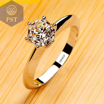 18K White Gold Zirconia Ring PST PS Tradings  PST PS Tradings 8-R168 PST PS Tradings 18K White Gold Zirconia Ring