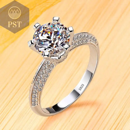 18K White Gold Zirconia Ring PST PS Tradings  PST PS Tradings 8-R279 PST PS Tradings 18K White Gold Zirconia Ring