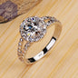 18K White Gold Zirconia Ring PST PS Tradings  PST PS Tradings 8-R510 PST PS Tradings 18K White Gold Zirconia Ring