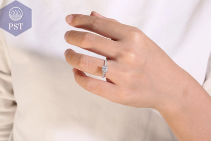 1ct Prinzess Schliff Diamant Ring 14K Gold PST PS Tradings Ringe PST PS Tradings  PST PS Tradings 1ct Prinzess Schliff Diamant Ring 14K Gold Ringe