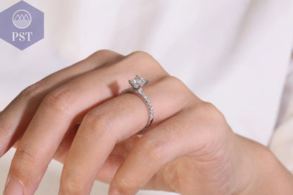 1ct Prinzess Schliff Diamant Ring 14K Gold PST PS Tradings Ringe PST PS Tradings  PST PS Tradings 1ct Prinzess Schliff Diamant Ring 14K Gold Ringe