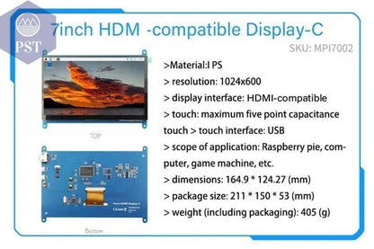  2.4/2.8/3.2/3.5/5/7/10.1 inch touch LCD Display Module Support for Raspberry Pi 3B+ 4 B       PST PS Tradings