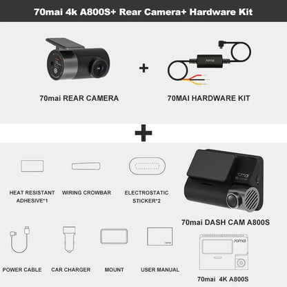 4K Built-in GPS 140FOV ADAS Dashcam      N-Rear-Cam-N-HW-Kit-Russian-Federation-None PST PS Tradings