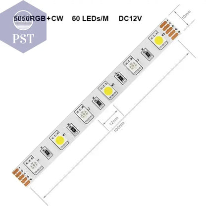 5m 5050 RGBW Led Lights 4pin RGB Led Strip 5pin 4in1 RGBWW RGBCW Led Strip Light 6pin 5in1 RGBCCT Light Strip 12V 24V Waterproof       PST PS Tradings