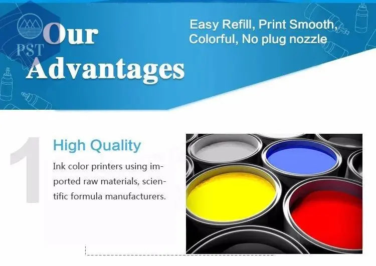 664 Refill dye ink For Epson L100 L110 L210 L120 L220 L310 L355 L362 L366 L365 L380 L486 L800 L805 L810 ET-2650 Printer 4 Colors - PST PS Tradings