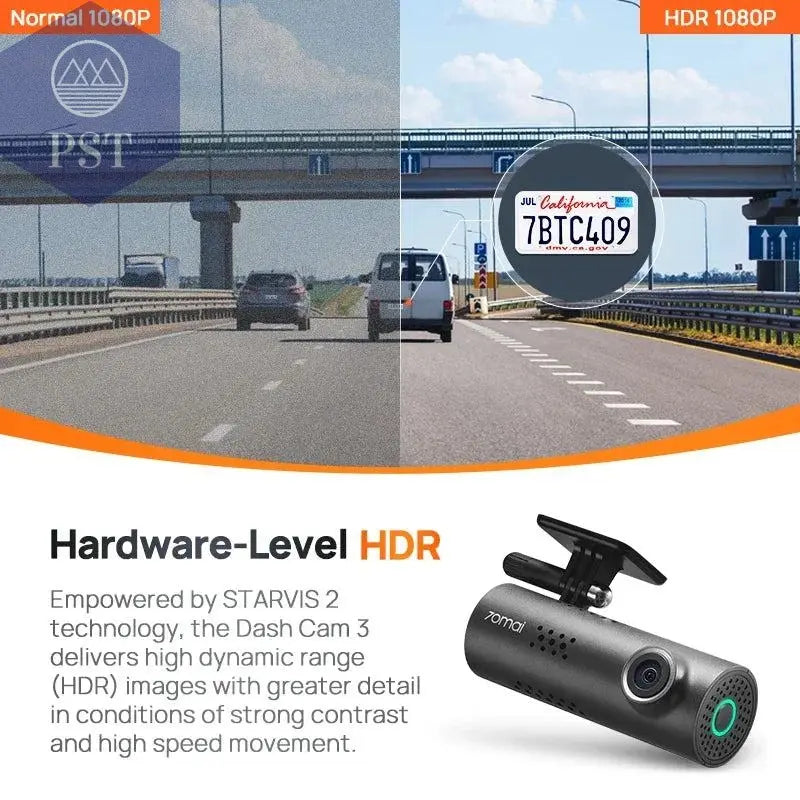 70mai Smart Dash Cam 3 M200 Voice Control 1080P 130FOV Wifi 70mai Car DVR Car Recorder Auto Recorder Wifi Parking Monitori - PST PS Tradings
