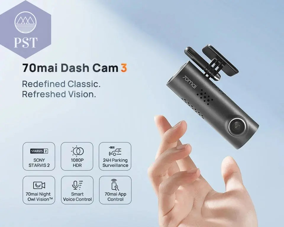 70mai Smart Dash Cam 3 M200 Voice Control 1080P 130FOV Wifi 70mai Car DVR Car Recorder Auto Recorder Wifi Parking Monitori - PST PS Tradings