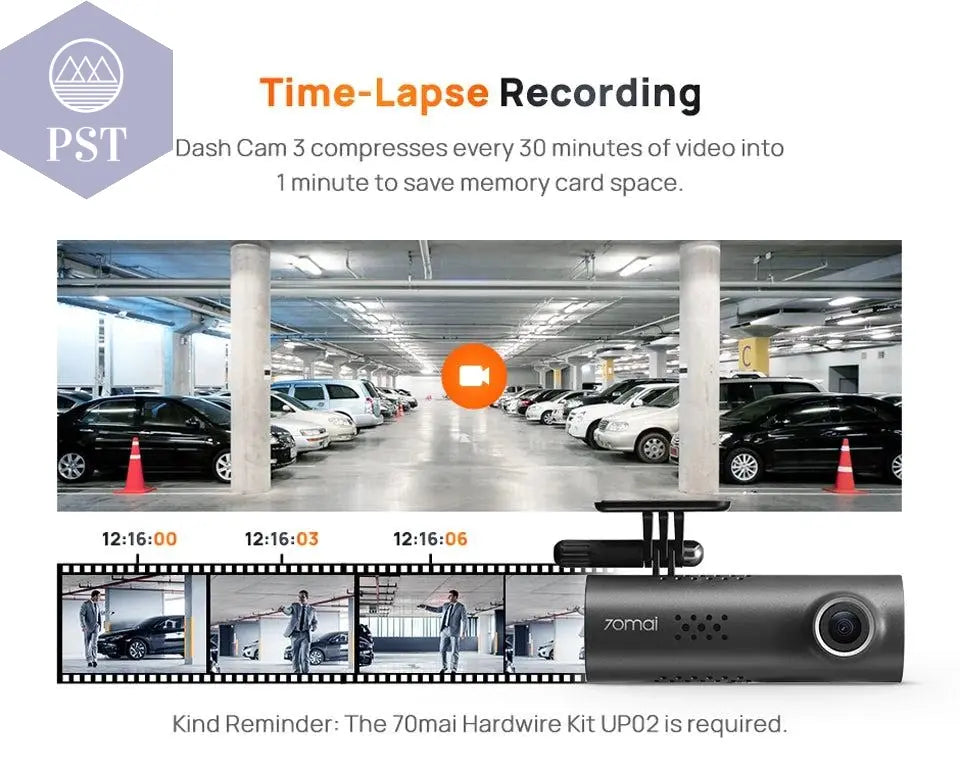 70mai Smart Dash Cam 3 M200 Voice Control 1080P 130FOV Wifi 70mai Car DVR Car Recorder Auto Recorder Wifi Parking Monitori - PST PS Tradings