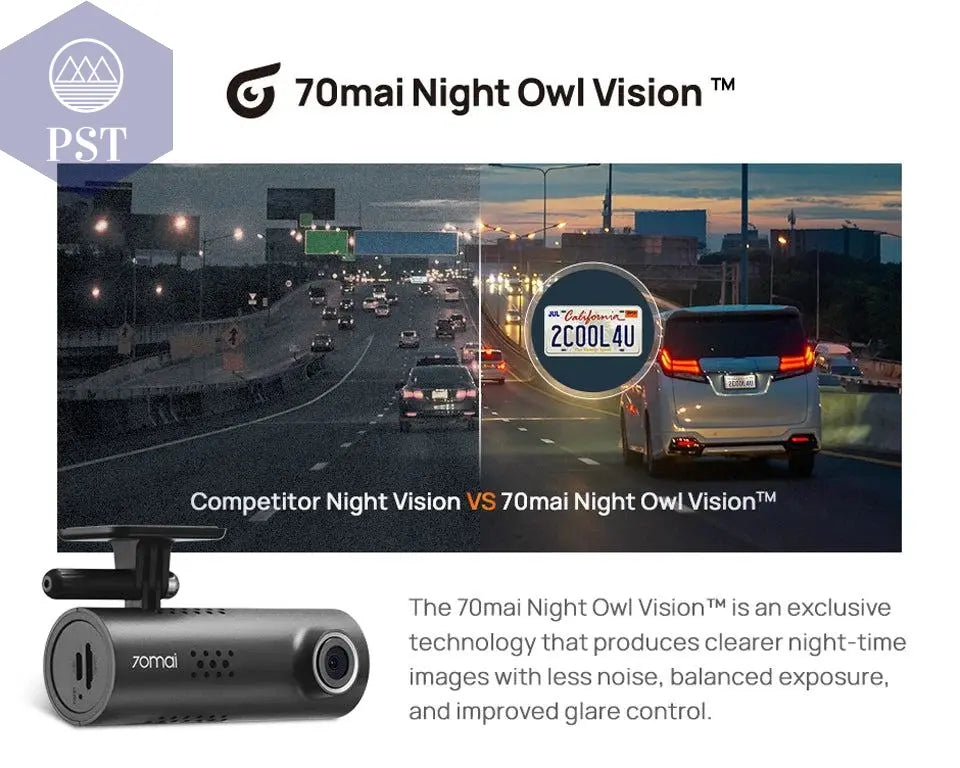 70mai Smart Dash Cam 3 M200 Voice Control 1080P 130FOV Wifi 70mai Car DVR Car Recorder Auto Recorder Wifi Parking Monitori - PST PS Tradings