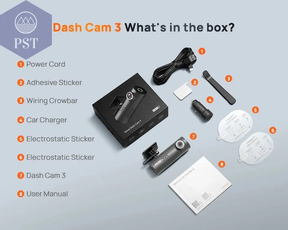 70mai Smart Dash Cam 3 M200 Voice Control 1080P 130FOV Wifi 70mai Car DVR Car Recorder Auto Recorder Wifi Parking Monitori - PST PS Tradings