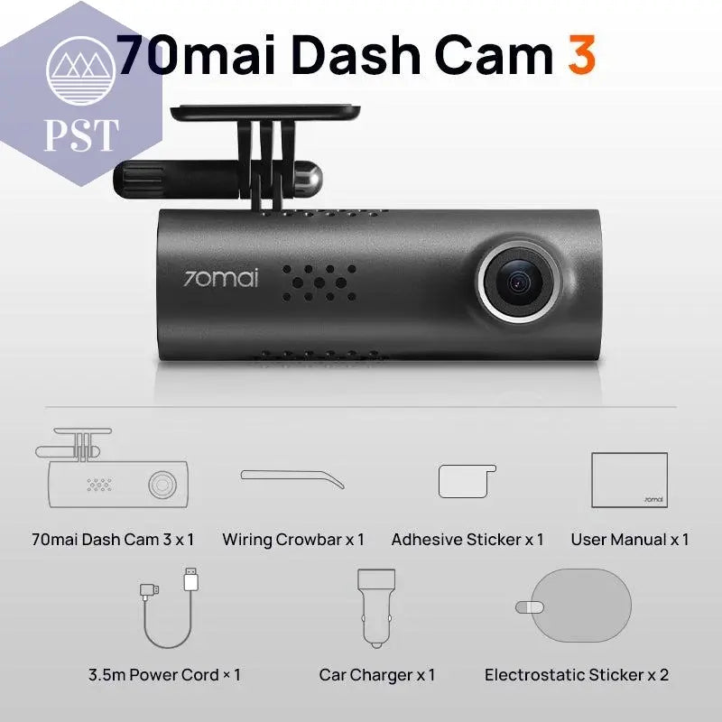 70mai Smart Dash Cam 3 M200 Voice Control 1080P 130FOV Wifi 70mai Car DVR Car Recorder Auto Recorder Wifi Parking Monitori - PST PS Tradings