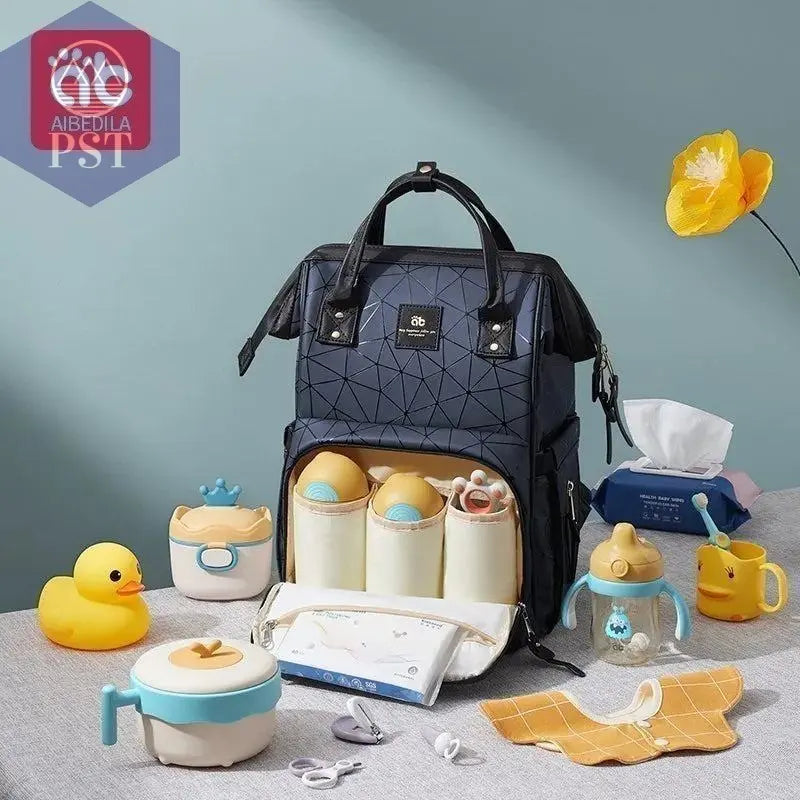 AIBEDILA Mommy Bag Waterproof USB Large-capacity Baby Backpack Female Mommy Outting Bag Mummy Bag Baby Bags for Mom Diaper Nappy - PST PS Tradings