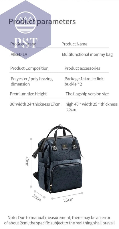 AIBEDILA Mommy Bag Waterproof USB Large-capacity Baby Backpack Female Mommy Outting Bag Mummy Bag Baby Bags for Mom Diaper Nappy - PST PS Tradings