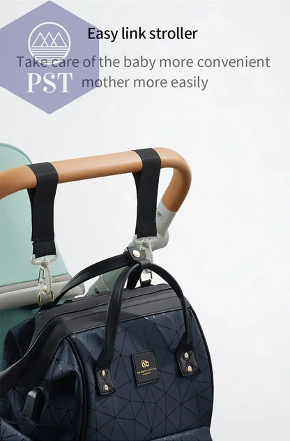 AIBEDILA Mommy Bag Waterproof USB Large-capacity Baby Backpack Female Mommy Outting Bag Mummy Bag Baby Bags for Mom Diaper Nappy - PST PS Tradings