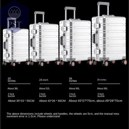 Aluminium-Magnesium Reisekoffer 20/24/29 Zoll PST PS Tradings  PST PS Tradings  PST PS Tradings Aluminium-Magnesium Reisekoffer 20/24/29 Zoll