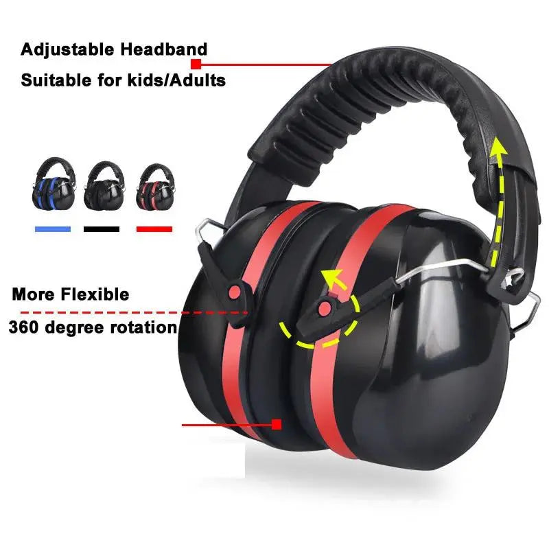 Anti-Noise Head Earmuffs Foldable Ear Protector SNR-35dB For Kids/Adults Study Sleeping Work Shooting Hearing Safe Protection - PST PS Tradings