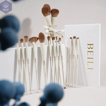BEILI Pink Makeup Brushes High Quality Powder Foundation Blush Eyeshadow Make Up Brush Set  Natural Hair косметика - PST PS Tradings
