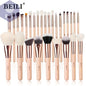 BEILI Pink Makeup Brushes High Quality Powder Foundation Blush Eyeshadow Make Up Brush Set  Natural Hair косметика - PST PS Tradings