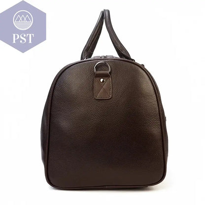 Big Capacity Genuine Leather Travel Bag For Men Women Soft Black Cowhide Casual Travel Duffel Large Luggage Weekend Shoulder Bag       PST PS Tradings