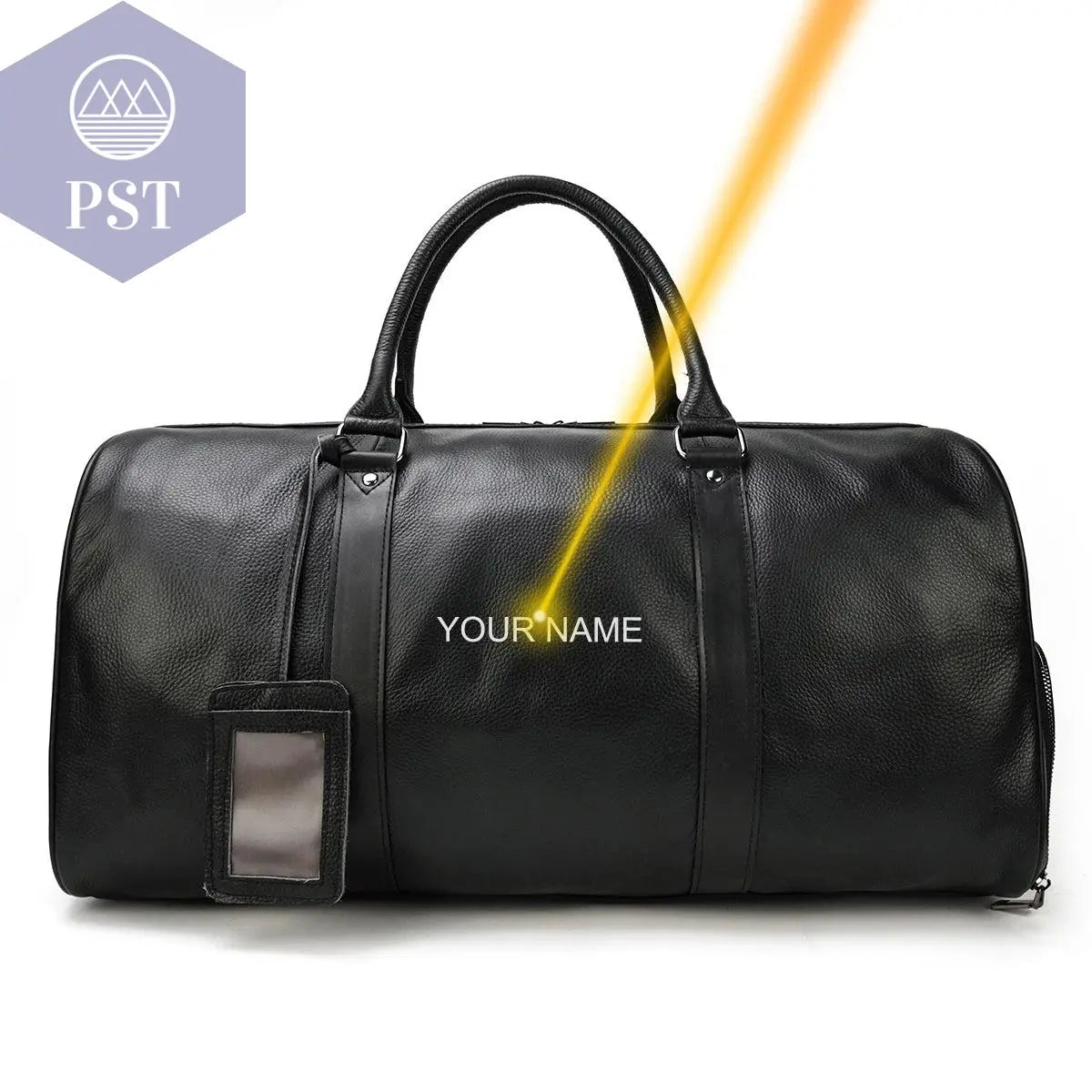 Big Capacity Genuine Leather Travel Bag For Men Women Soft Black Cowhide Casual Travel Duffel Large Luggage Weekend Shoulder Bag - PST PS Tradings  PST PS Tradings