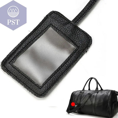 Big Capacity Genuine Leather Travel Bag For Men Women Soft Black Cowhide Casual Travel Duffel Large Luggage Weekend Shoulder Bag - PST PS Tradings  PST PS Tradings