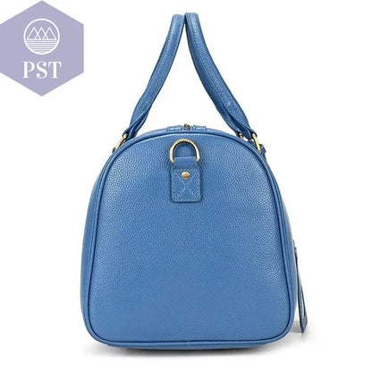 Big Capacity Genuine Leather Travel Bag For Men Women Soft Black Cowhide Casual Travel Duffel Large Luggage Weekend Shoulder Bag - PST PS Tradings  PST PS Tradings