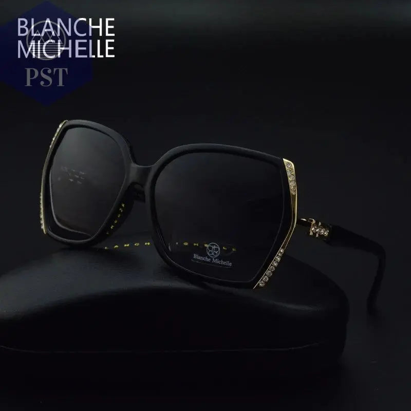 Blanche Michelle High Quality Oversized Polarized Sunglasses Women UV400 oculos de sol Gradient Driving Sun Glasses With Box       PST PS Tradings