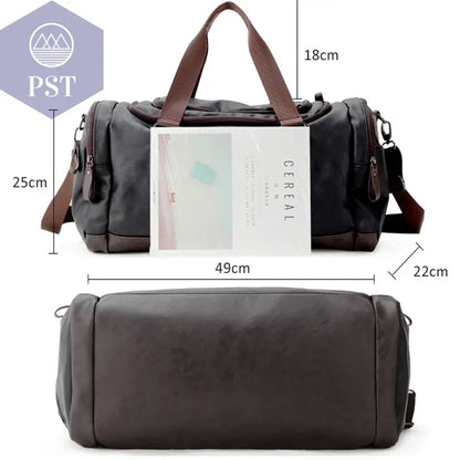 Casual Leather Travel Duffel Bag       PST PS Tradings
