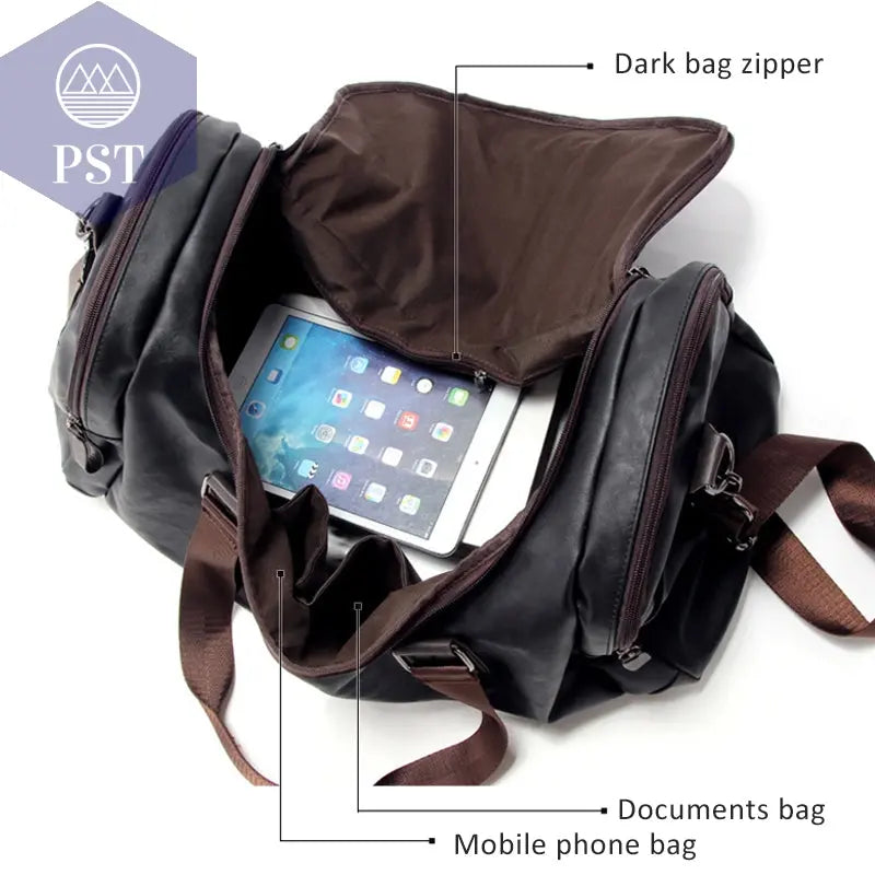 Casual Leather Travel Duffel Bag       PST PS Tradings