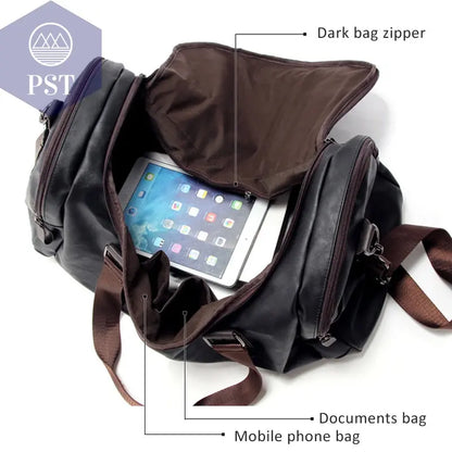 Casual Leather Travel Duffel Bag       PST PS Tradings