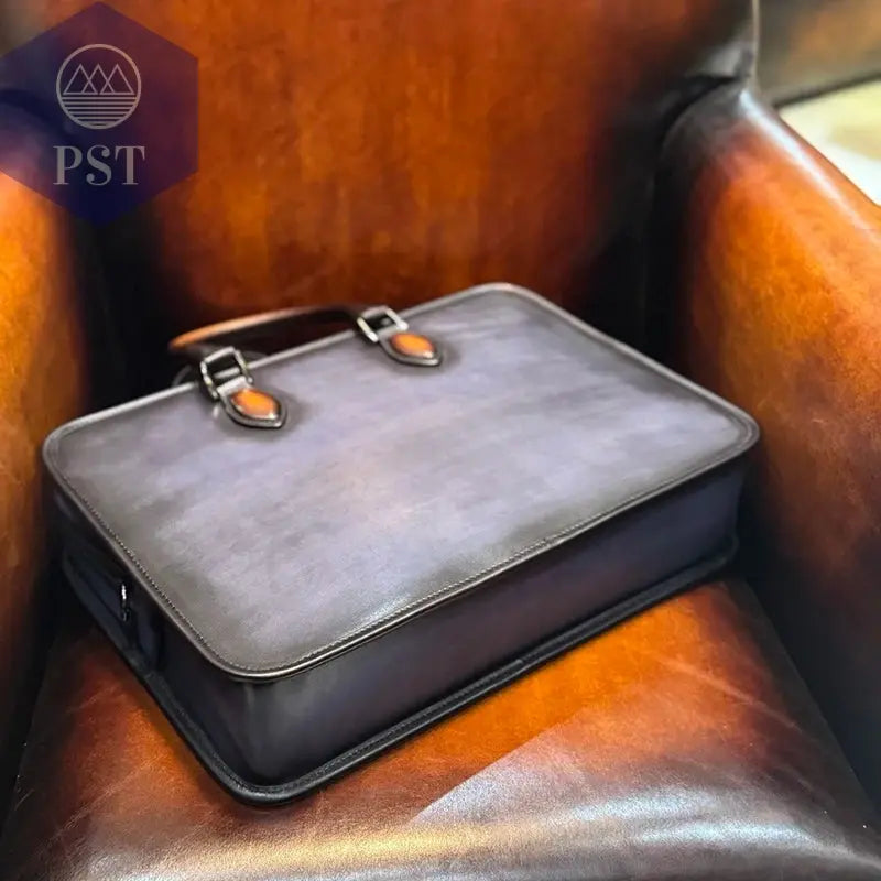 DIMY 2025 Men's briefcase leather business large capacity high-end light luxury horizontal computer bag handbag men's bag PST PS Tradings  PST PS Tradings  PST PS Tradings DIMY 2025 Men's briefcase leather business large capacity high-end light luxury horizontal computer bag handbag men's bag