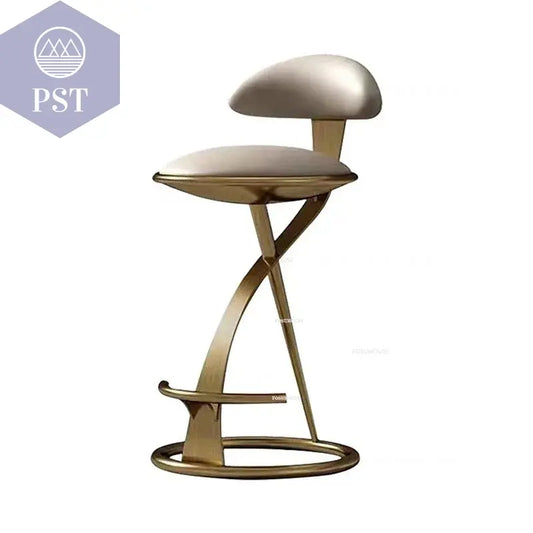 Designer Licht Luxus Bar Stühle Italienischen Hohe Hocker Hause Edelstahl Café Küche Rückenlehne Bar Stuhl Kreative Bar Möbel       PST PS Tradings