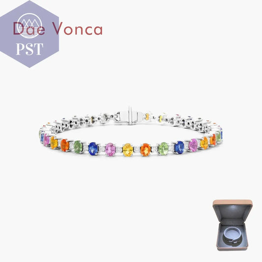 Diamant Tennisarmband mit Saphiren 14K/18K Diamanten PST PS Tradings  PST PS Tradings  PST PS Tradings Diamant Tennisarmband mit Saphiren 14K/18K Diamanten