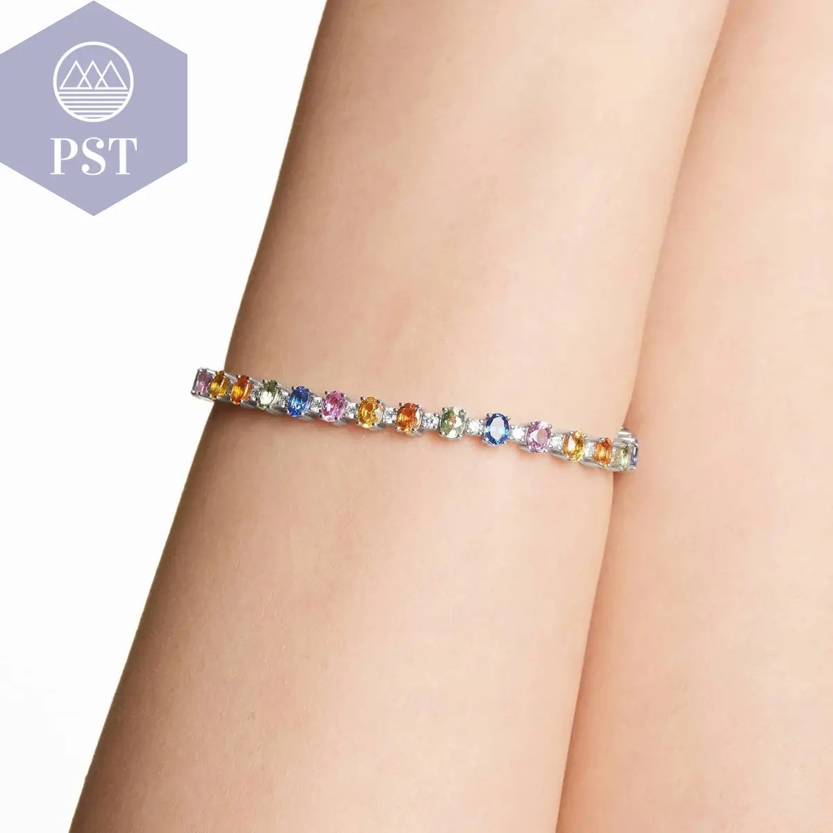 Diamant Tennisarmband mit Saphiren 14K/18K Diamanten PST PS Tradings  PST PS Tradings  PST PS Tradings Diamant Tennisarmband mit Saphiren 14K/18K Diamanten