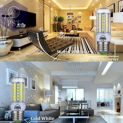 E27 LED Lamp E14 LED Bulb SMD5730 220V Corn Bulb 24 36 48 56 69 72LEDs Chandelier Candle LED Light For Home Ampoule       PST PS Tradings