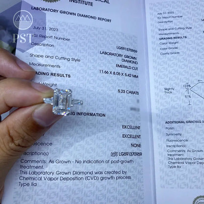 Edelstein Ring aus 14K Weißgold - 4.5 Karat PST PS Tradings  PST PS Tradings  PST PS Tradings Edelstein Ring aus 14K Weißgold - 4.5 Karat