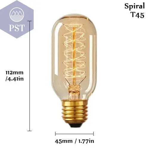 Edison Bulb E27 220V 40W ST64 A19 T45 G80 G95 G125 Incandescent Filament Bulb Lighting Retro Edison Light Bulb       PST PS Tradings