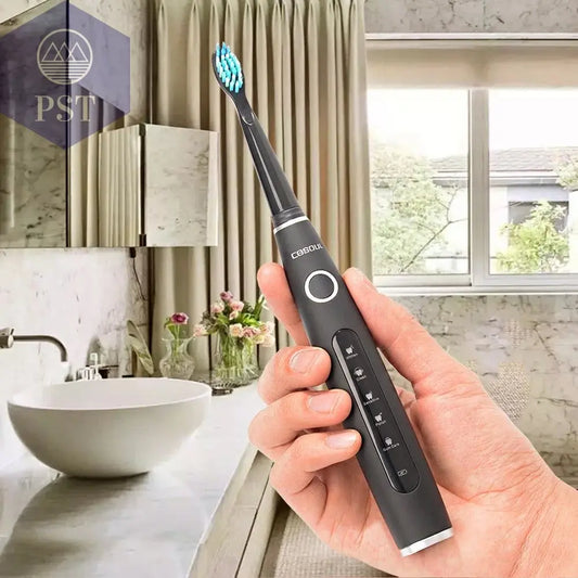 Electric Toothbrush Sonic Rechargeable Top Quality Smart Chip Toothbrush Head Replaceable Whitening Healthy Best Gift ! - PST PS Tradings